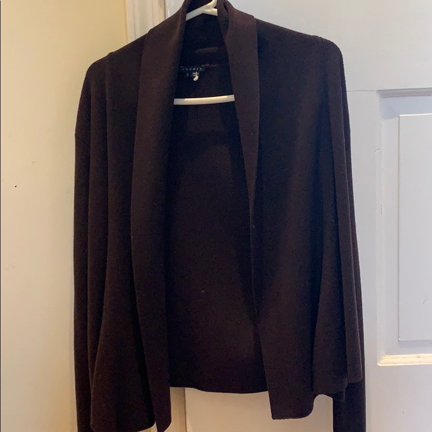 Theory Wool/Cashmere Shawl Collar Sweater